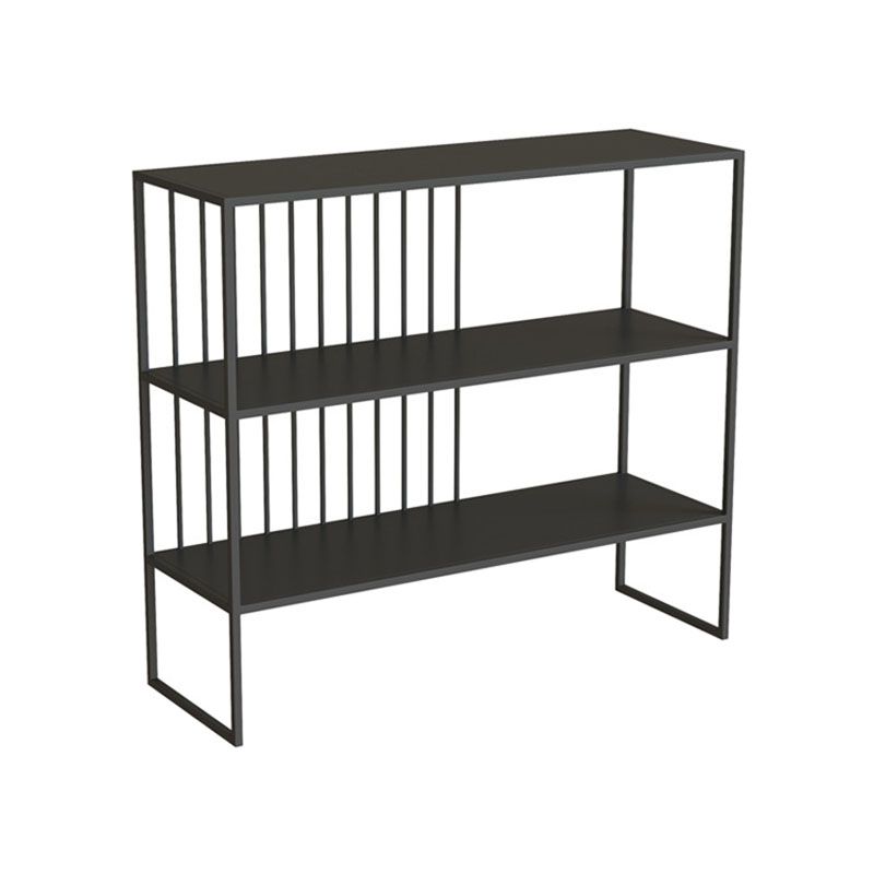 Modern Iron Open Storage Console Sofa Table Rectangle End Table with Shelves for Hall