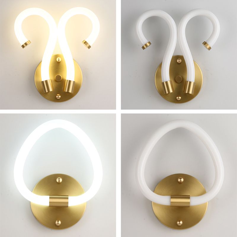 Linear Wall Sconces Modern Metal Wall Lamp in Gold for Living Room