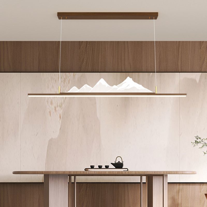 2-Light Polished Finish Modernism Style Statement LED Kitchen Island Light