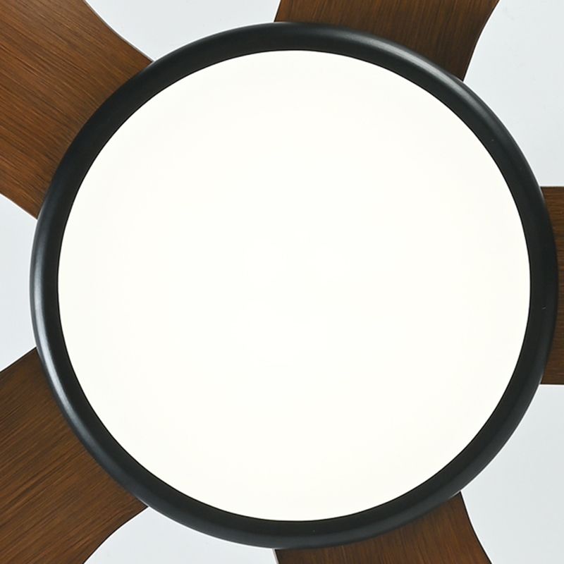 Contemporary LED Ceiling Fan Lamp 5-Blade Fan Lighting for Living Room