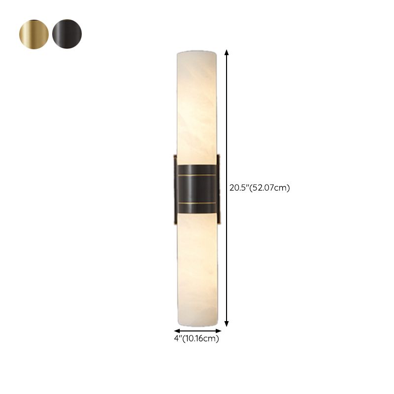 Cylinder Shape Metal Wall Sconces Modern 2-Lights Wall Mount Light Fixture