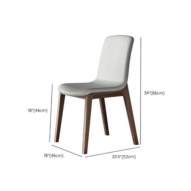 Faux Leather Modern Side Chair Parsons Chair with Upholstered