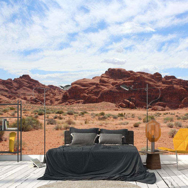 Modern Huge Desert Mural Environment Friendly Wallpaper for Living Room