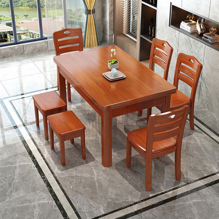 Solid Wood Dining Table Rectangle Dining Table for Dining Room