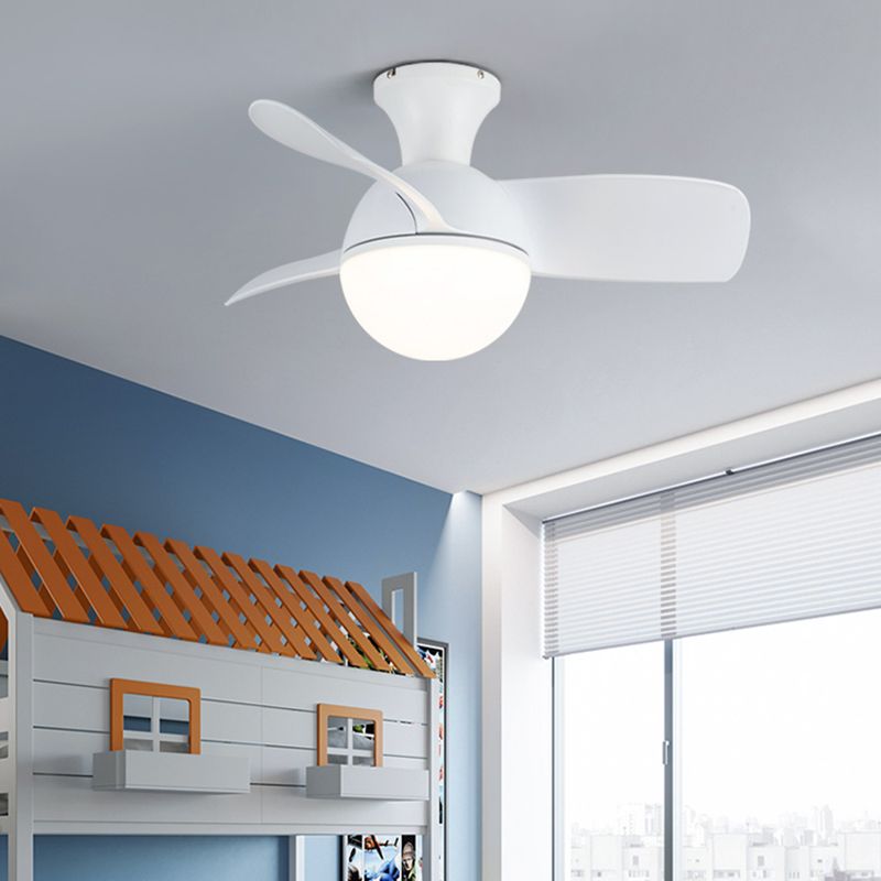 Ventilador de techo de metal ligero LED nórdico Techo de techo de altura para dormitorio