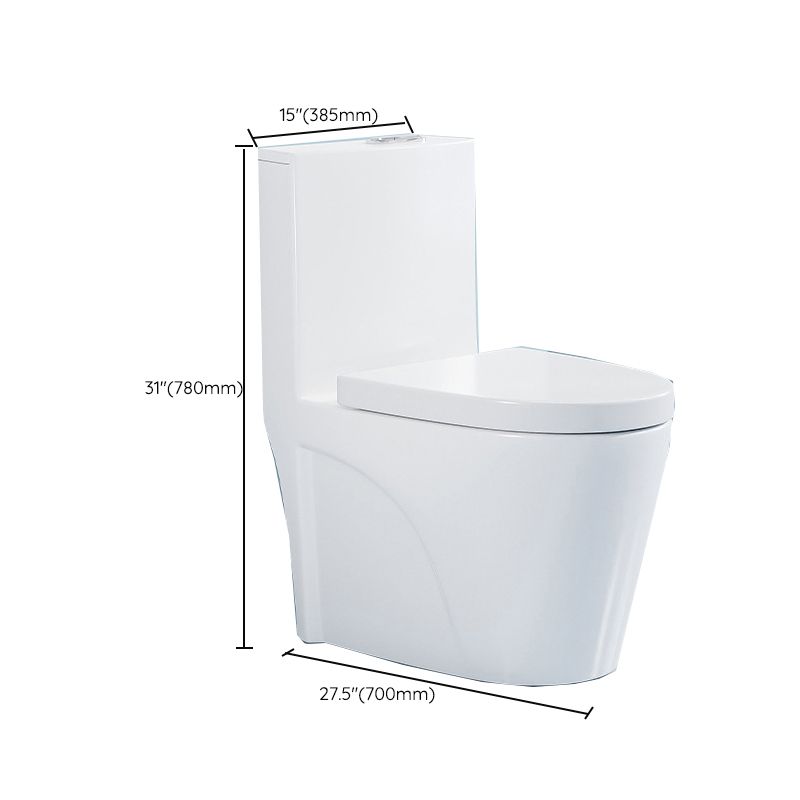 Modern Floor Mounted Flush Toilet White Urine Toilet with Seat for Bathroom