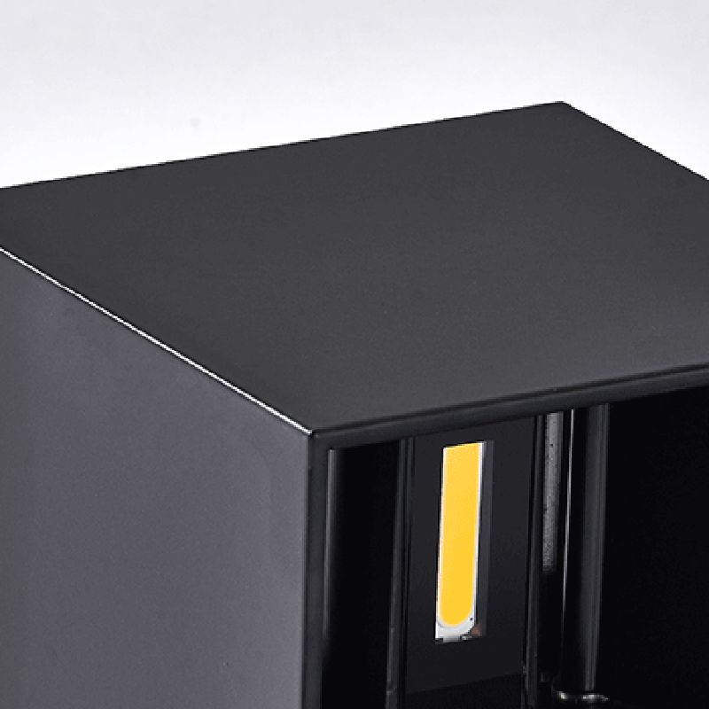 Square Shade Metal Wall Sconce Modern Style 2 Lights Wall Lighting Fixtures