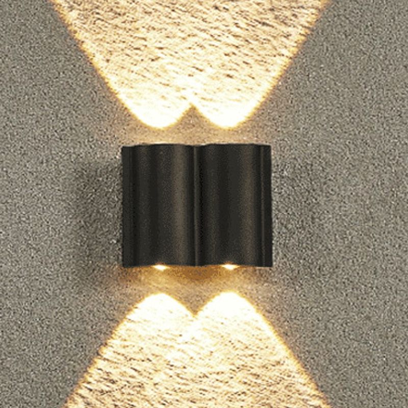 Geometric Wall Mounted Lamps Modern Style Metal Multi Lights Wall Light Sconces in Black