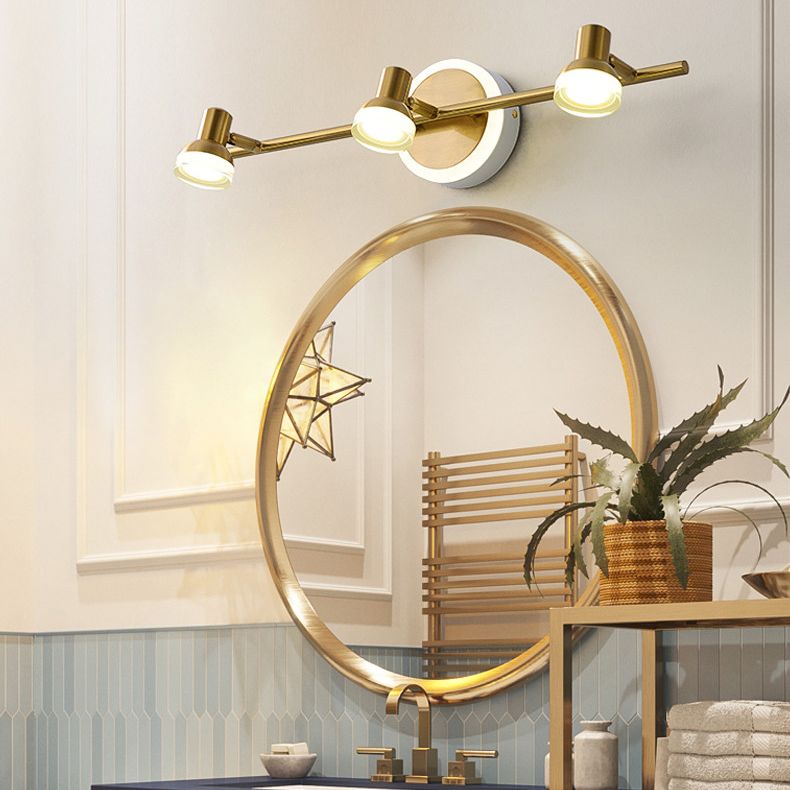 Traditional Simplicity Bell Vanity Sconce Lights Acrylic Wall Mount Light Fixture for Bathroom
