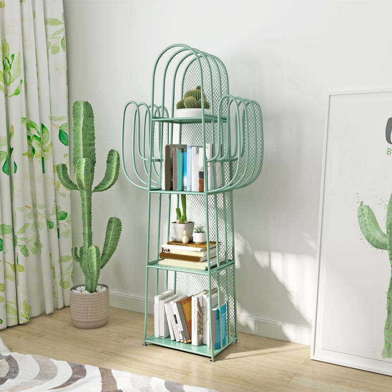 Urban Closed Back Bookshelf Metal Vertical Shelf Bookcase for Living Room