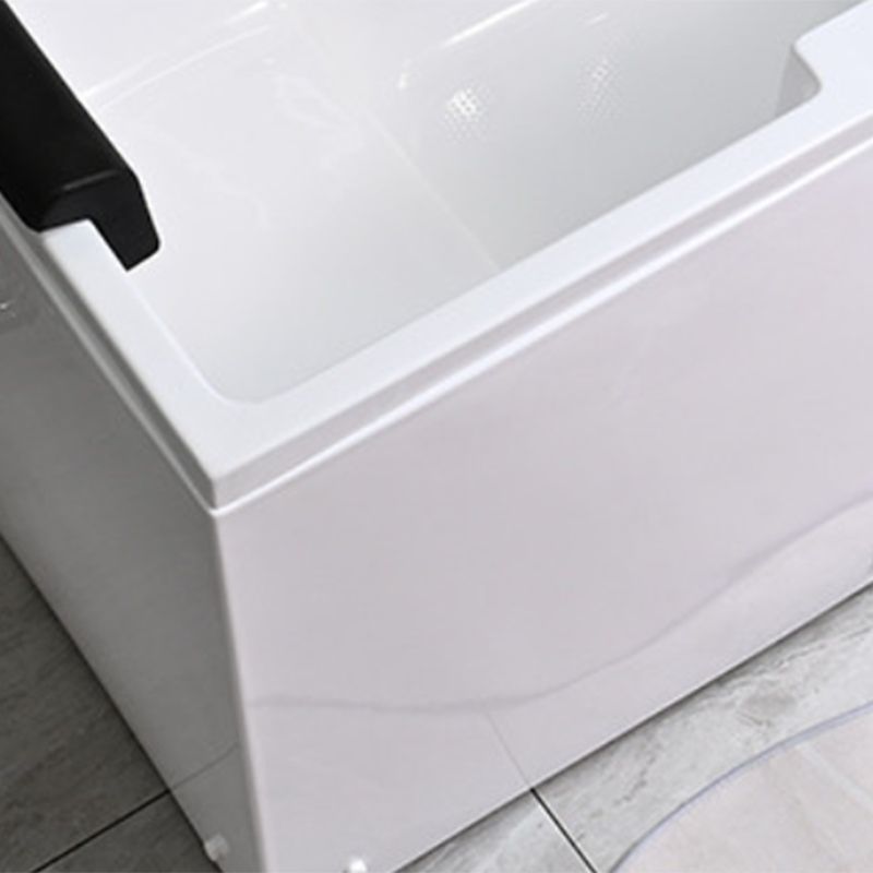 Modern Acrylic Rectangular Tub 29.53-inch Wide Soaking Bathtub