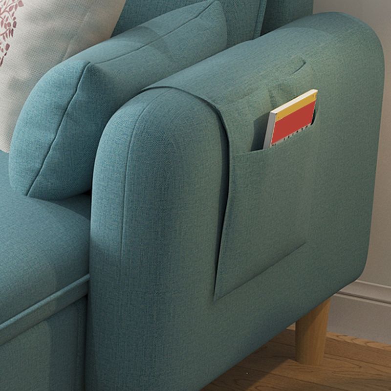 Nordic Living Room with Storage Square Arm Cushions Sofa Chaise