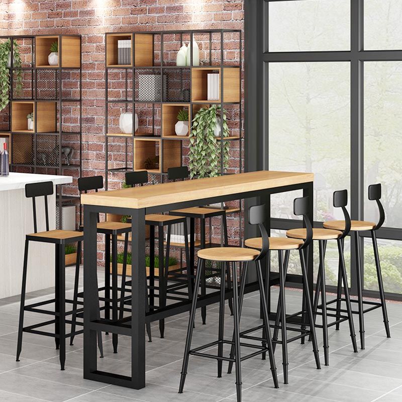 Solid Wood Pub Dining Set 1/2/5/9 Pieces Rectangle Indoor Glam Counter Height Set