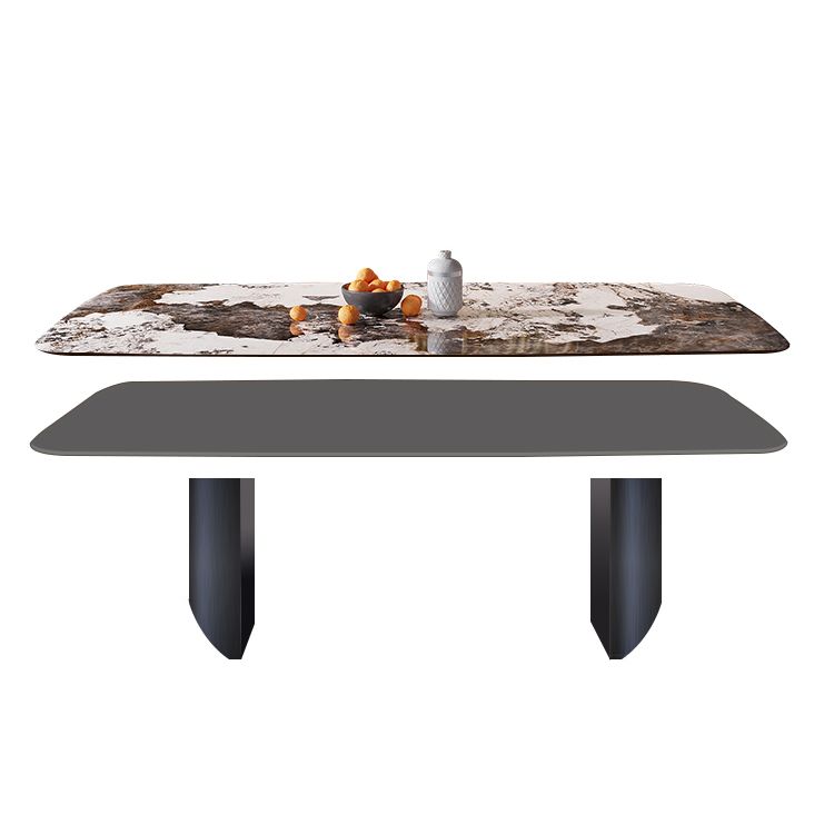 Sintered Stone Dining Table Set 1/4/5/7 Pieces Rectangle Contemporary Dining Set