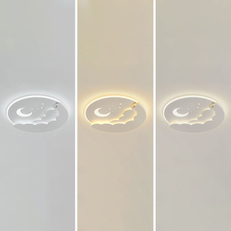 Modern Flush Mount Light Fixtures Circle Flush Light for Kids Room