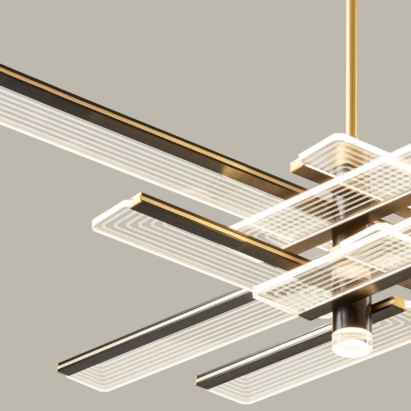 Linear Island Lighting colgante rectángulo colgante de las luces de isla en metal