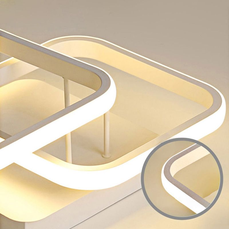 Luz de techo de metal con iluminación empotrada LED de estilo contemporáneo para dormitorio