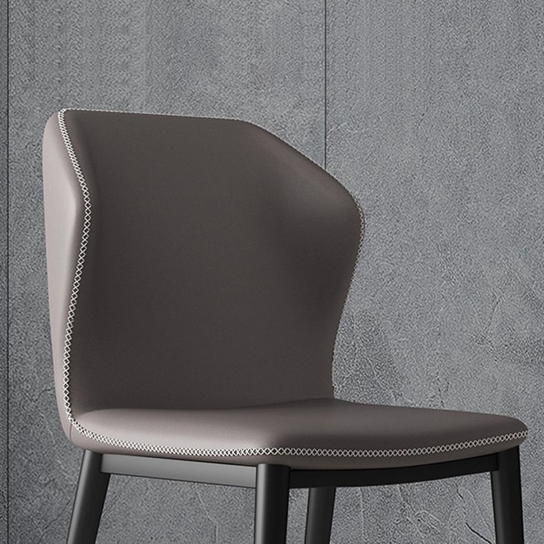 Sillas de comedor de metal industrial, silla lateral sin brazos para uso en restaurantes (juego de 2)