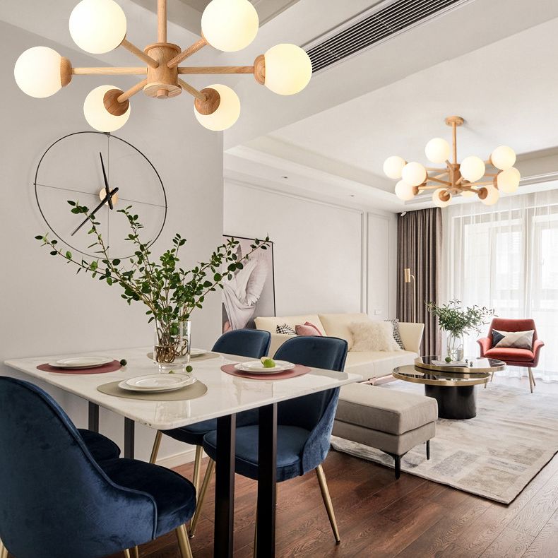 Simplicidad moderna Sphere Chandelier Lights Lights Lights Lights Pends Pends para sala de estar