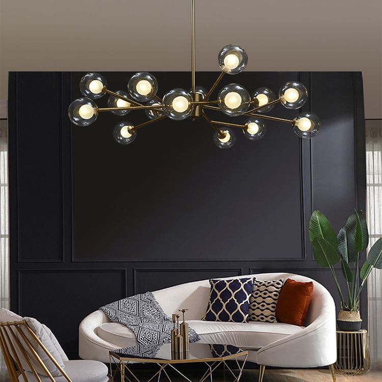 Modern Hanging Chandelier Lamp Global Glass Suspension Chandelier Pendant Light