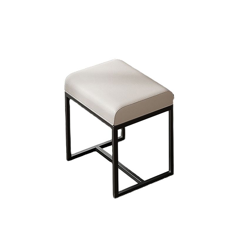 Contemporary Stone Top Vanity Desk 2-Drawer Dressing Table with Stool