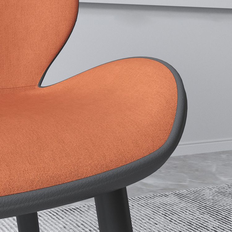 Chaise contemporaine en métal intérieur-extérieur, chaise d'appoint sans accoudoirs à oreilles