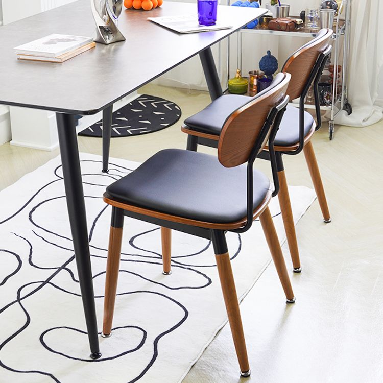 Contemporary Style Open Back Upholstered Dining Side Chair for Home