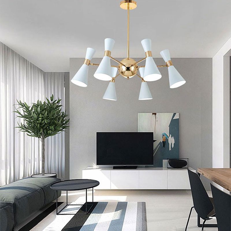 Postmodern Style Metal Pendant Light Living Room Multi-Light Chandelier