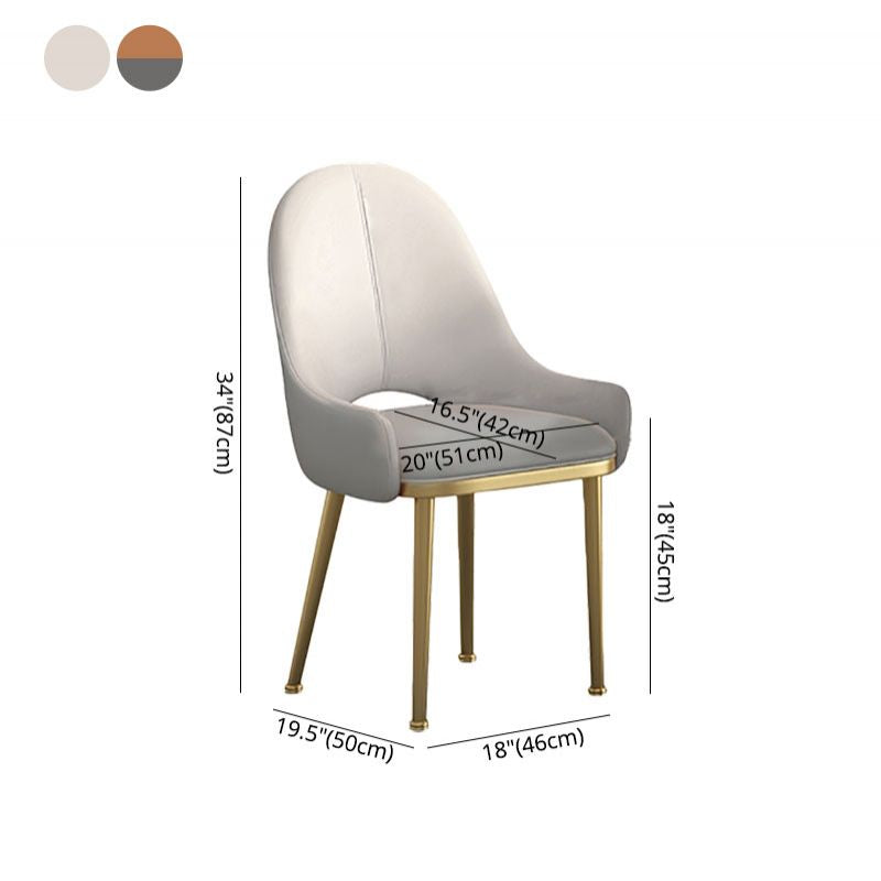 Sillas de comedor de cuero escandinavo, silla tapizada con respaldo sólido para cocina