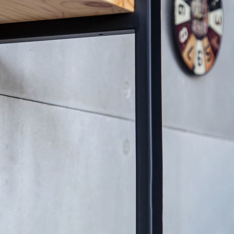 Wall Mounted Bookcase Modern Wooden Close Back Bookshelf with Shelves