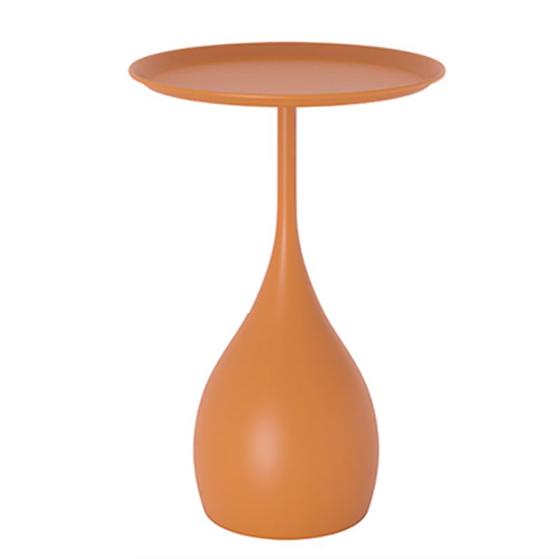 Round Metal Pedestal Side Table Mid-Century 23.6" Tall Corner Table