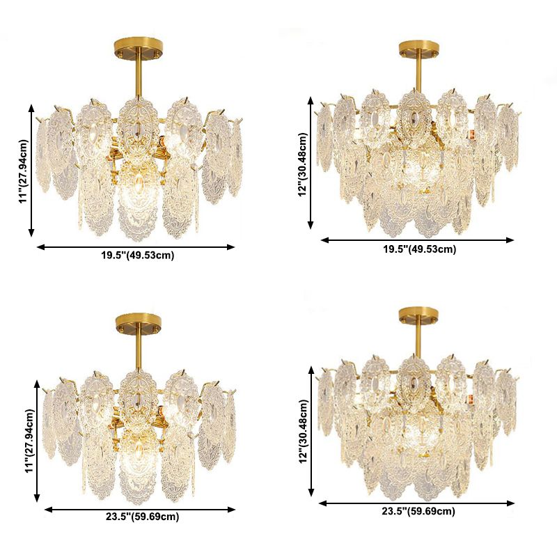 American Glass Chandelier Lichte Armaturen Restaurant Opknoping Kroonluchter