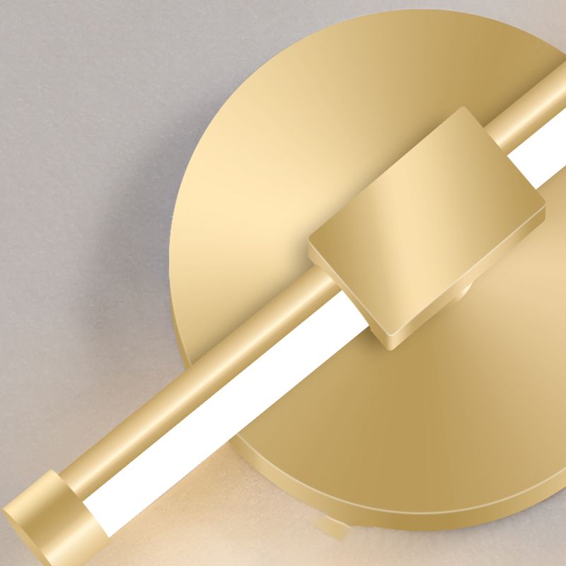Modern Style Linear Shape Wall Sconce Metal 2 Light Wall Lighting for Bedside
