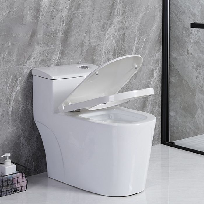 Modern Siphon Jet Toilet Floor Mount Flush Toilet with Toilet Seat