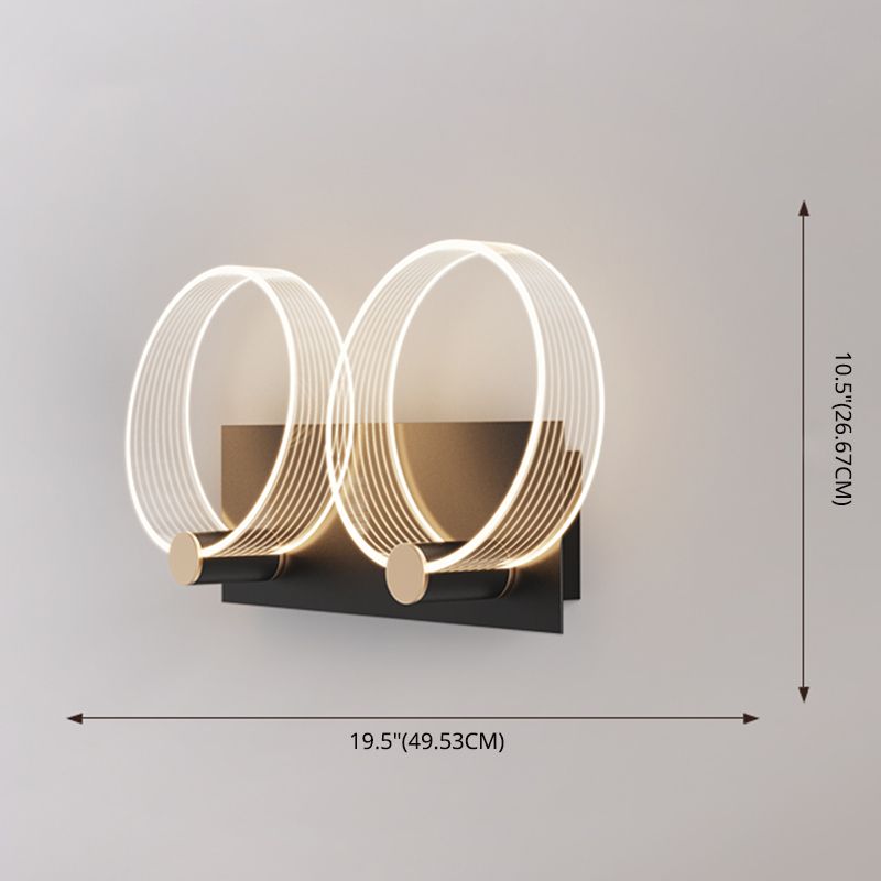 Zeitgenössische Metall-LED-Wand montierte Beleuchtung 1 Lichtwandleuchten für Wohnzimmer