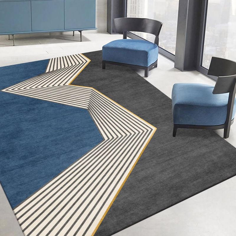 Modern Geometric Rug Carpet Stain Resistant Rug for Living Room