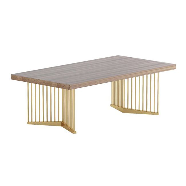 Solid Wood Rectangular Shape Meeting Table Luxury Writing Desk