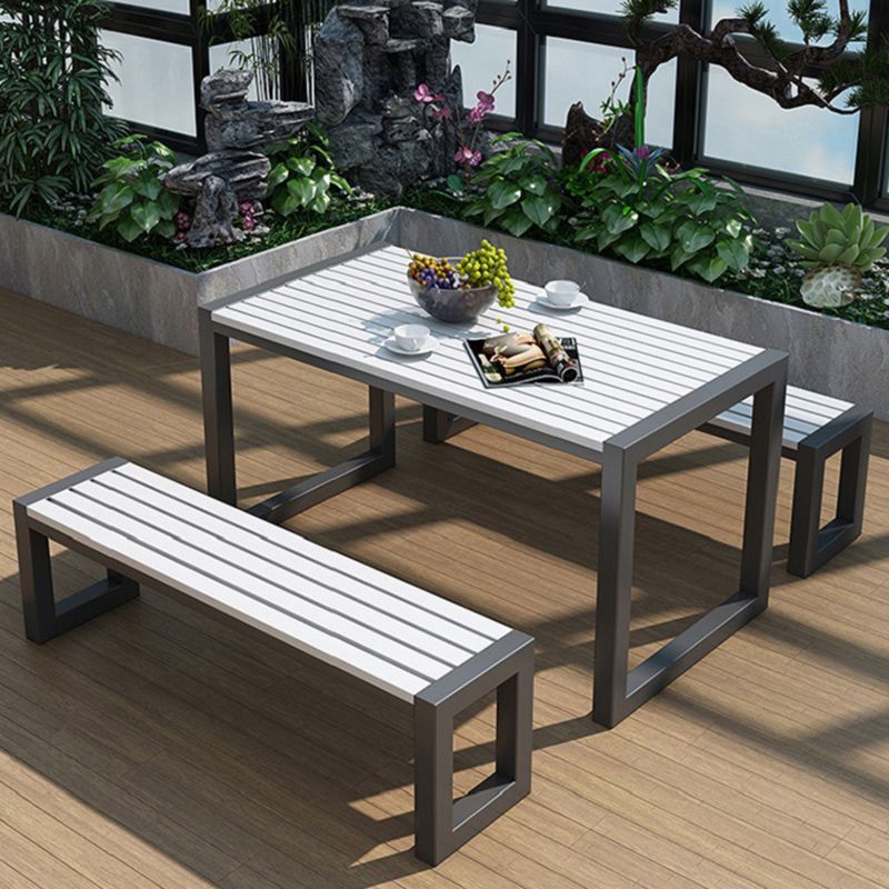 Manufactured Wood Picnic Table Set Modern 1/3 Pieces Rectangular Picnic Table Set