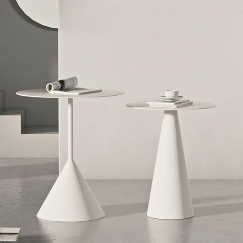 Pedestal Cocktail Table Set Mid-Century Metal Round Coffee Table
