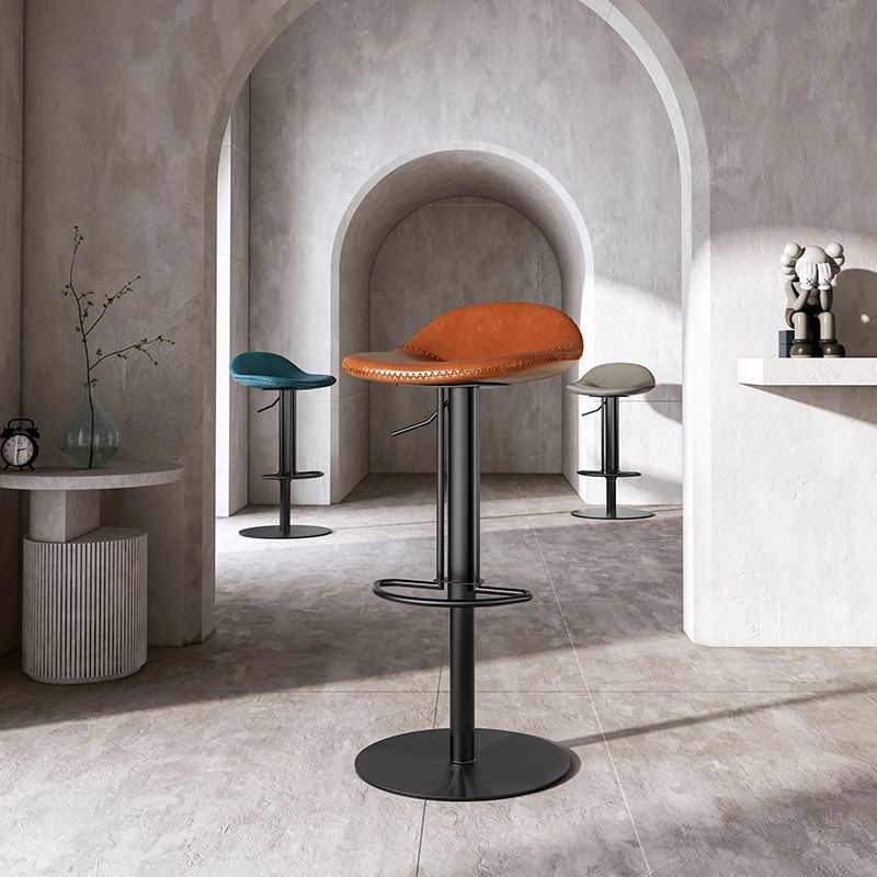 Leather Bar Stool Backless Counter Stool for Bristol with Swivel