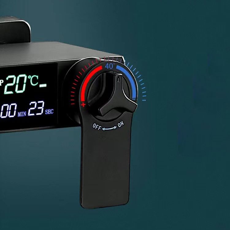 Square Metal Shower System Volume Control Dual Shower Head Shower Faucet with Shower Arm