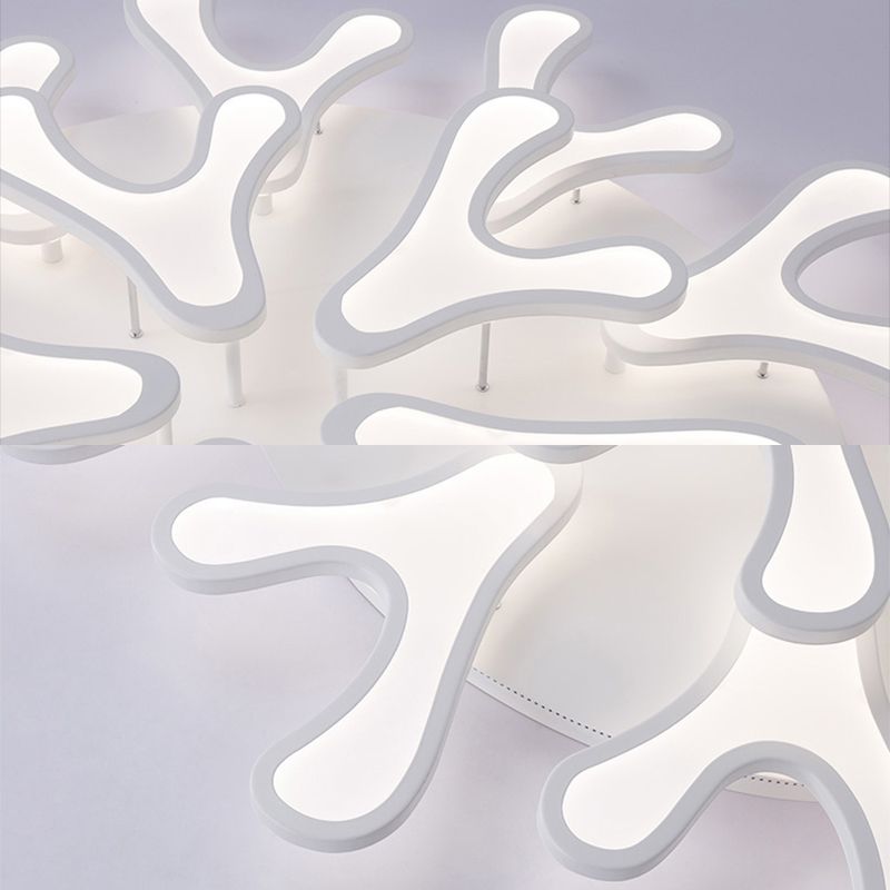 Luce del soffitto a filo a filo a filo di corallo Acrilico contemporaneo Acrilico 4/6/6 luci del soffitto camera da letto a 12 luci in luce in luce calda/bianca/naturale