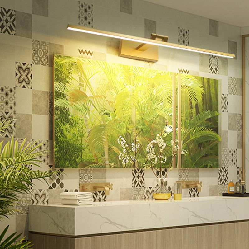 Modern Mirror Front Lighting Simplicity Acrylic LED Gold Wall Mounted Light