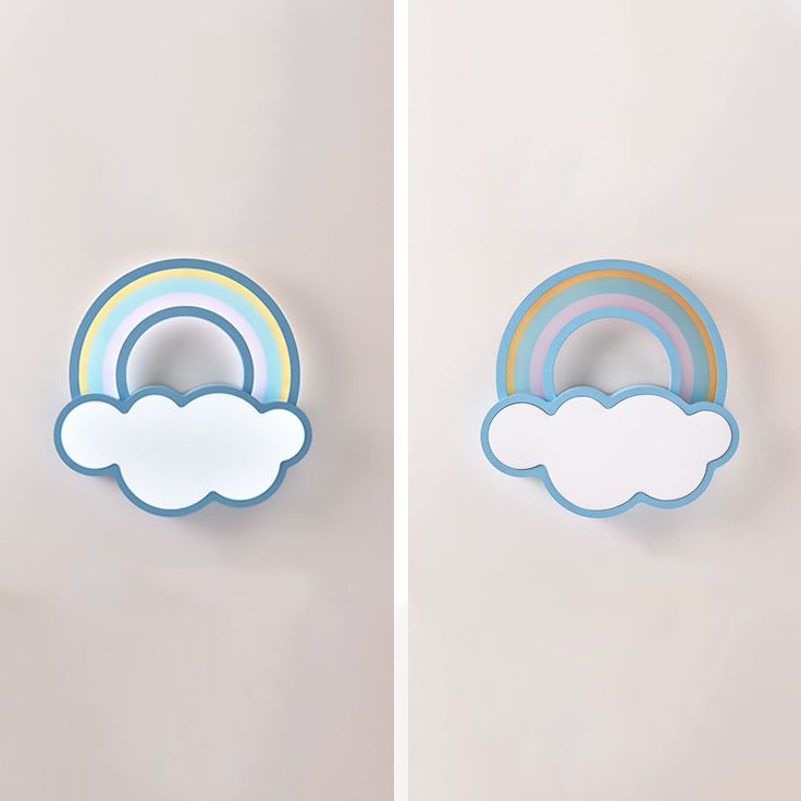 Modern Style Cloud Shape Ceiling Lighting Metal 2 Light Ceiling Light for Bedroom