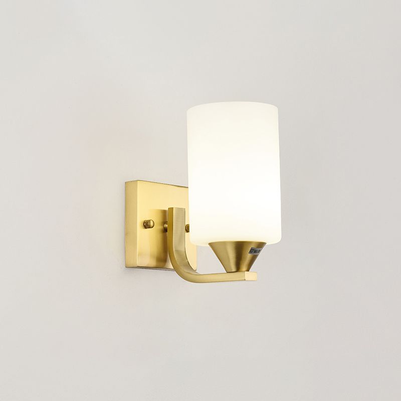 Unico illuminazione da parete in stile moderno in stile moderno 2 luci luci sconde in oro