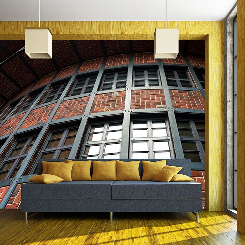 City Construction Modernization Mural Moisture Resistant Wall Covering for Wall Decor