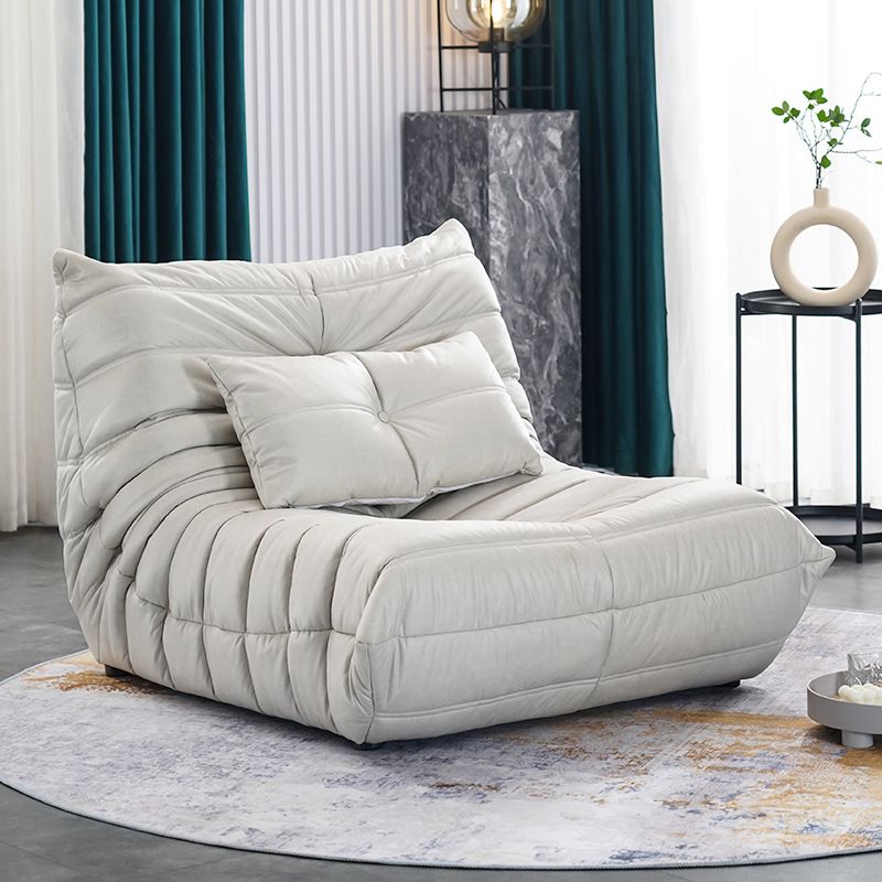 Contemporary Armless Accent Chair Modern Chair with Biscuit Back