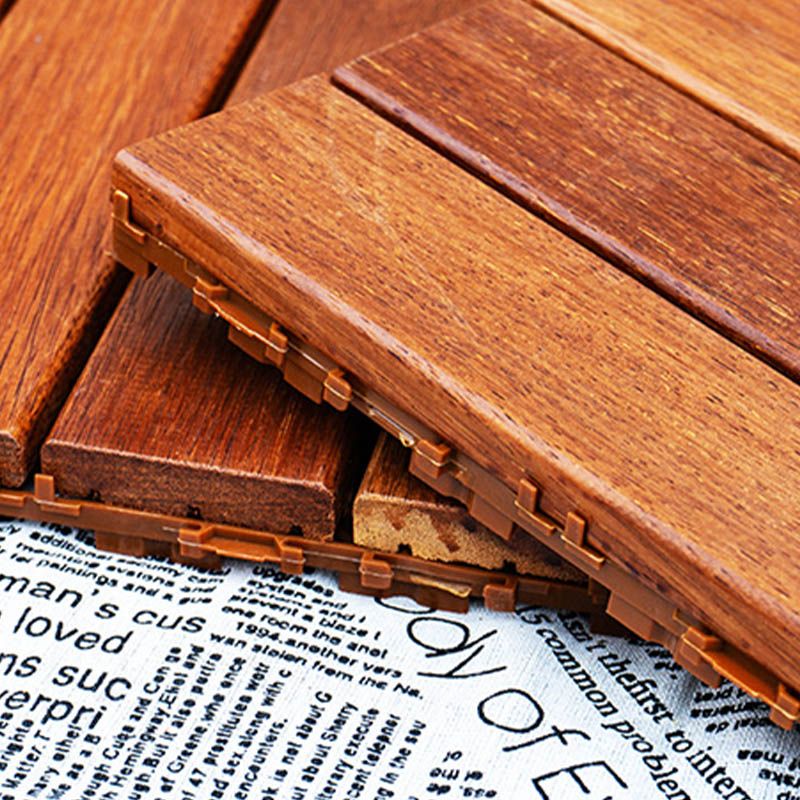 Interlocking Patio Flooring Tiles Solid Wood Waterproof Patio Flooring Tiles