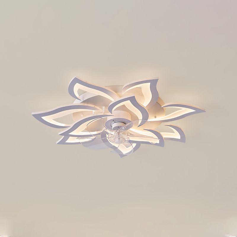 Luce a ventola del soffitto in metallo nordico illuminazione a filo a filo multipla con lama della ventola di plastica