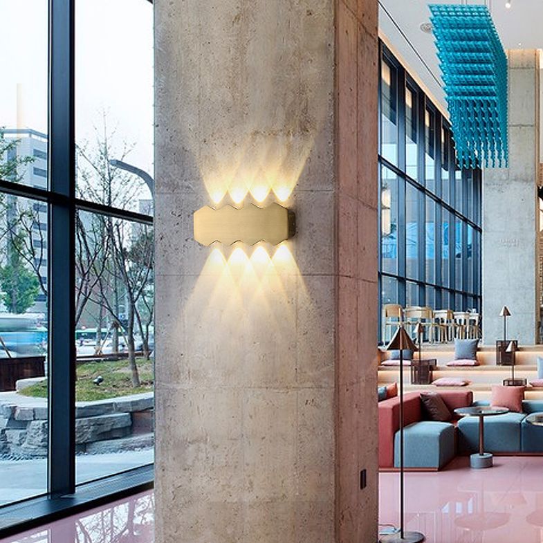 Modern Luxury Style Gold Geometric Wall Sconces Metal Wall Lighting Fixtures
